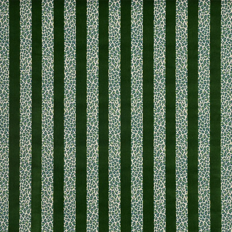 GUEPARD STRIPE VELVET Fabric – EMERALD | Schumacher | Wallpa GUEPARD STRIPE VELVET fabric EMERALD color by Schumacher