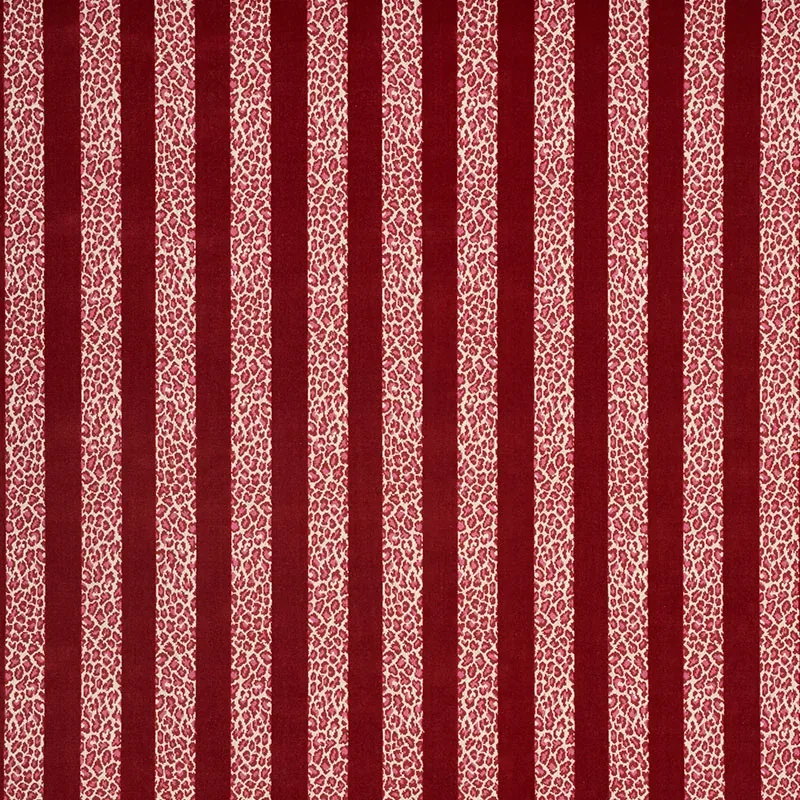 GUEPARD STRIPE VELVET Fabric – RED | Schumacher | Wallpaper GUEPARD STRIPE VELVET fabric RED color by Schumacher