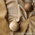 GUNTA CUT VELVET fabric SOFT GOLD color by Schumacher