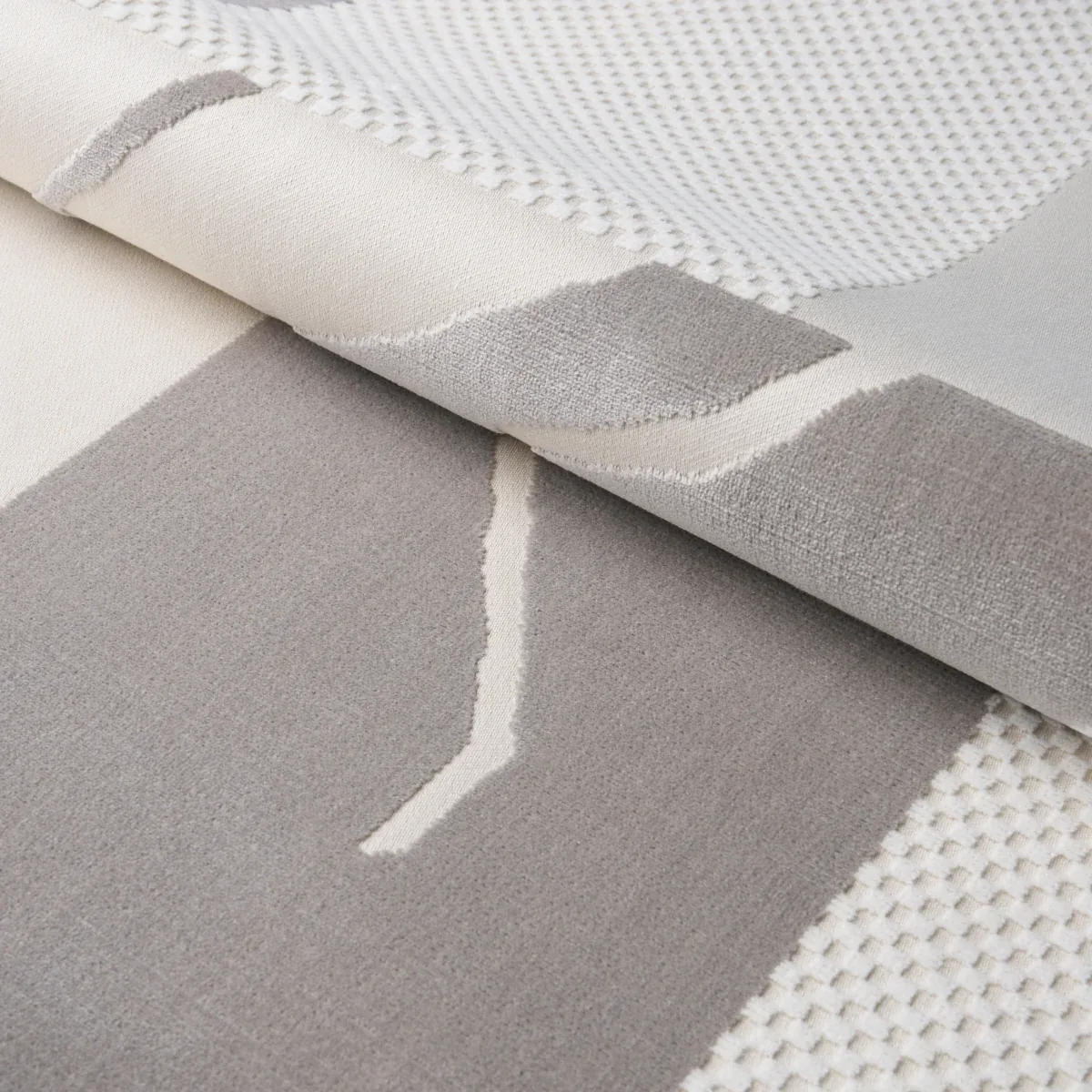 GUSTAVIAN DANCE VELVET fabric GREY color by Schumacher
