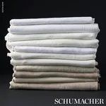 GWENETH LINEN Fabric – WHITE | Schumacher | Wallpaper Twins GWENETH LINEN fabric WHITE color by Schumacher