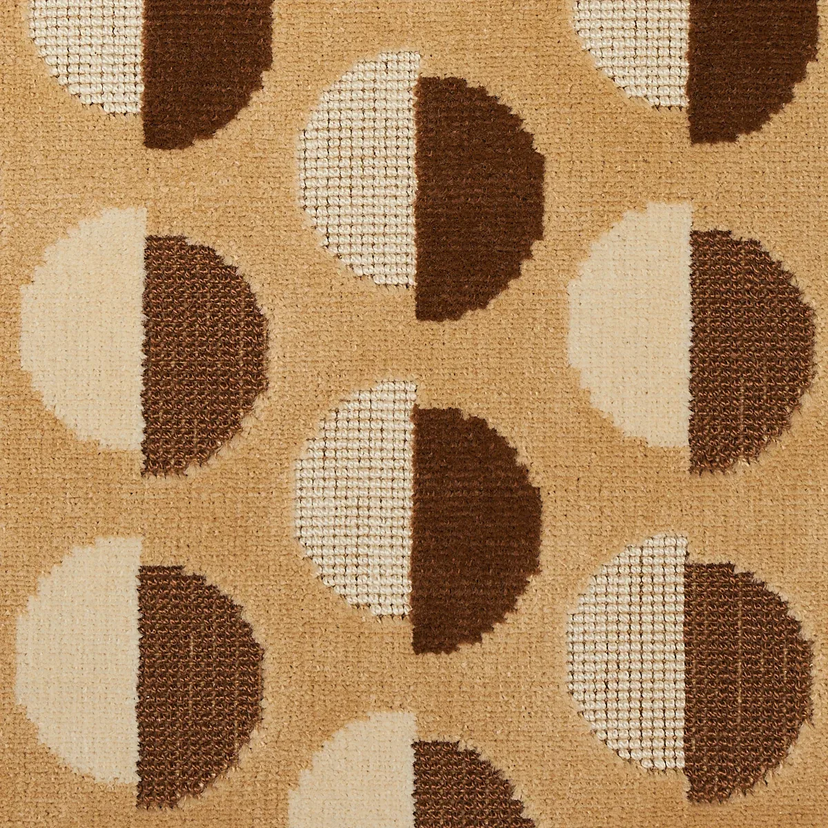 HALF MOON VELVET fabric CAMEL color by Schumacher
