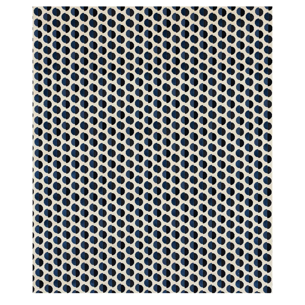 HALF MOON VELVET fabric NAVY color by Schumacher