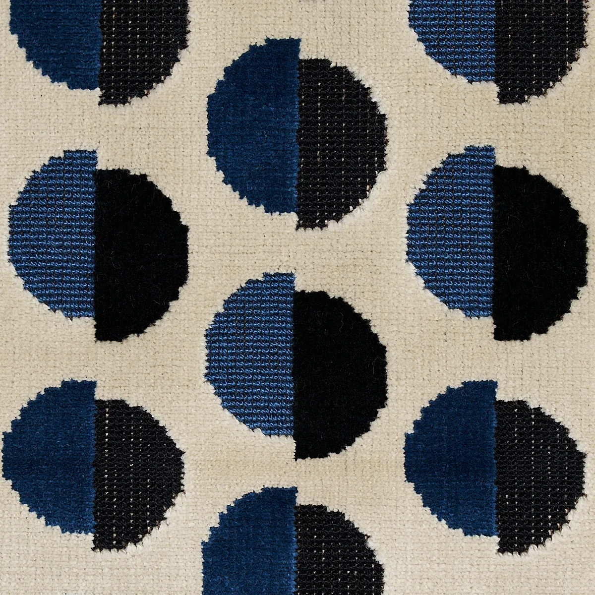 HALF MOON VELVET fabric NAVY color by Schumacher