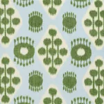 HAMILTON IKAT Fabric – BLUE AND LEAF | Schumacher | Wallpape HAMILTON IKAT fabric BLUE AND LEAF color by Schumacher