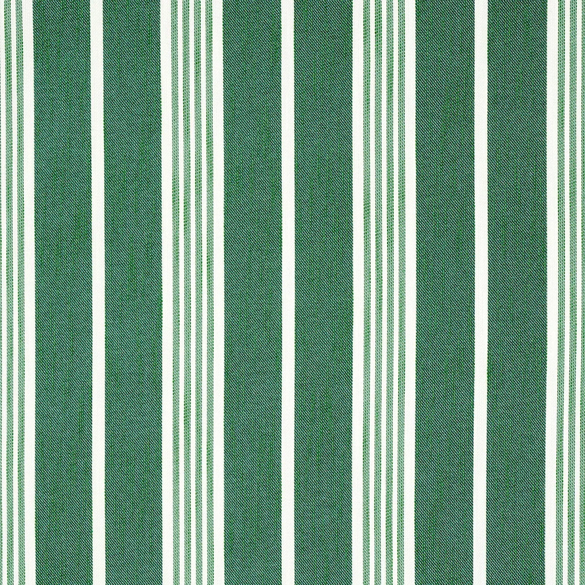 HAMPTON STRIPE INDOOR/OUTDOOR fabric EMERALD color by Schumacher