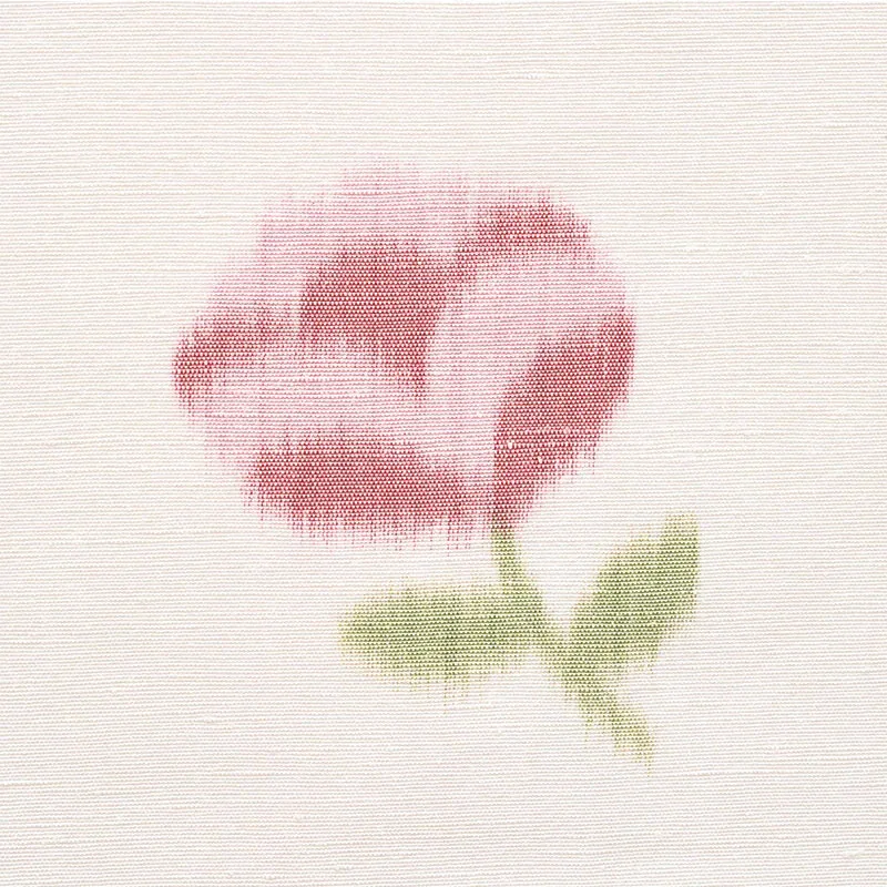 HANAKO IKAT Fabric – ROSE | Schumacher | Wallpaper Twins HANAKO IKAT fabric ROSE color by Schumacher