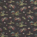 Hanlun Dragon Embroidery Fabric – CHARCOAL | Schumacher | Wa Hanlun Dragon Embroidery fabric CHARCOAL color by Schumacher