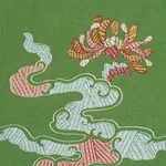 Hanlun Dragon Embroidery Fabric – GREEN | Schumacher | Wallp Hanlun Dragon Embroidery fabric GREEN color by Schumacher