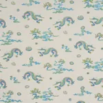 Hanlun Dragon Embroidery Fabric – NATURAL | Schumacher | Wal Hanlun Dragon Embroidery fabric NATURAL color by Schumacher