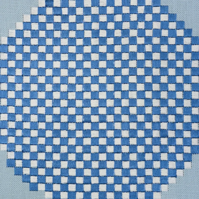 Hansen Embroidery fabric BLUE color by Schumacher