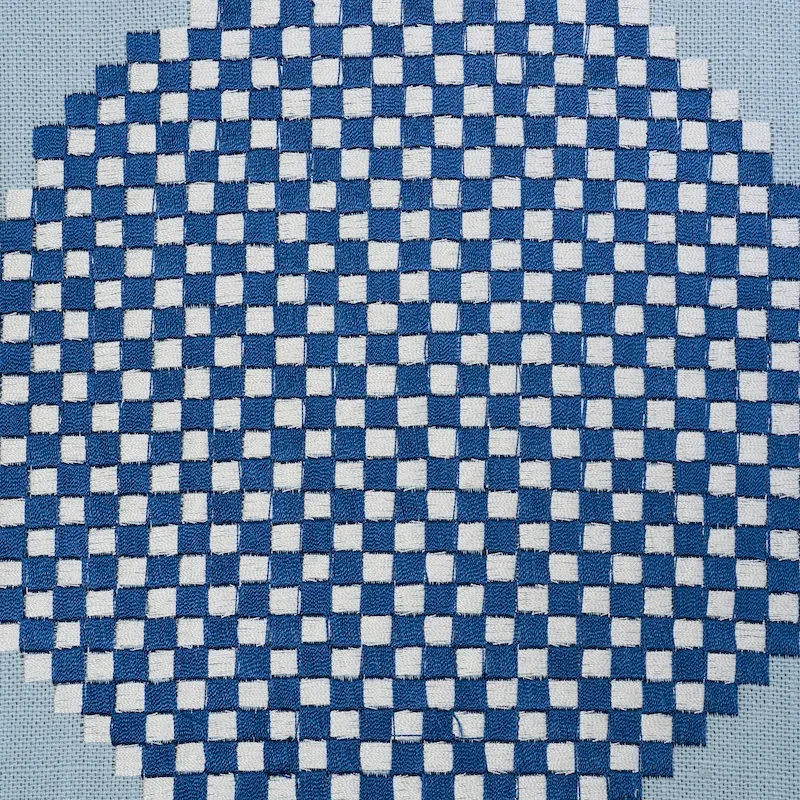 Hansen Embroidery fabric BLUE color by Schumacher