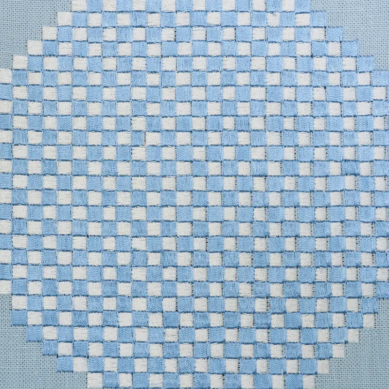 Hansen Embroidery fabric BLUE color by Schumacher