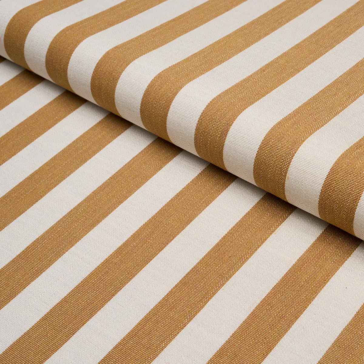 HANSON INDOOR/OUTDOOR STRIPE fabric MARIGOLD color by Schumacher
