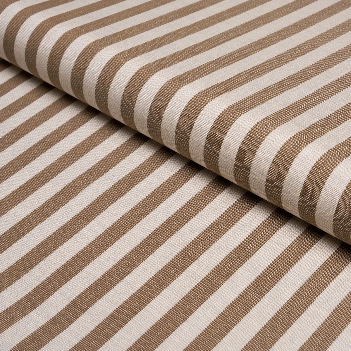 HANSON INDOOR/OUTDOOR STRIPE NARROW fabric BROWN color by Schumacher