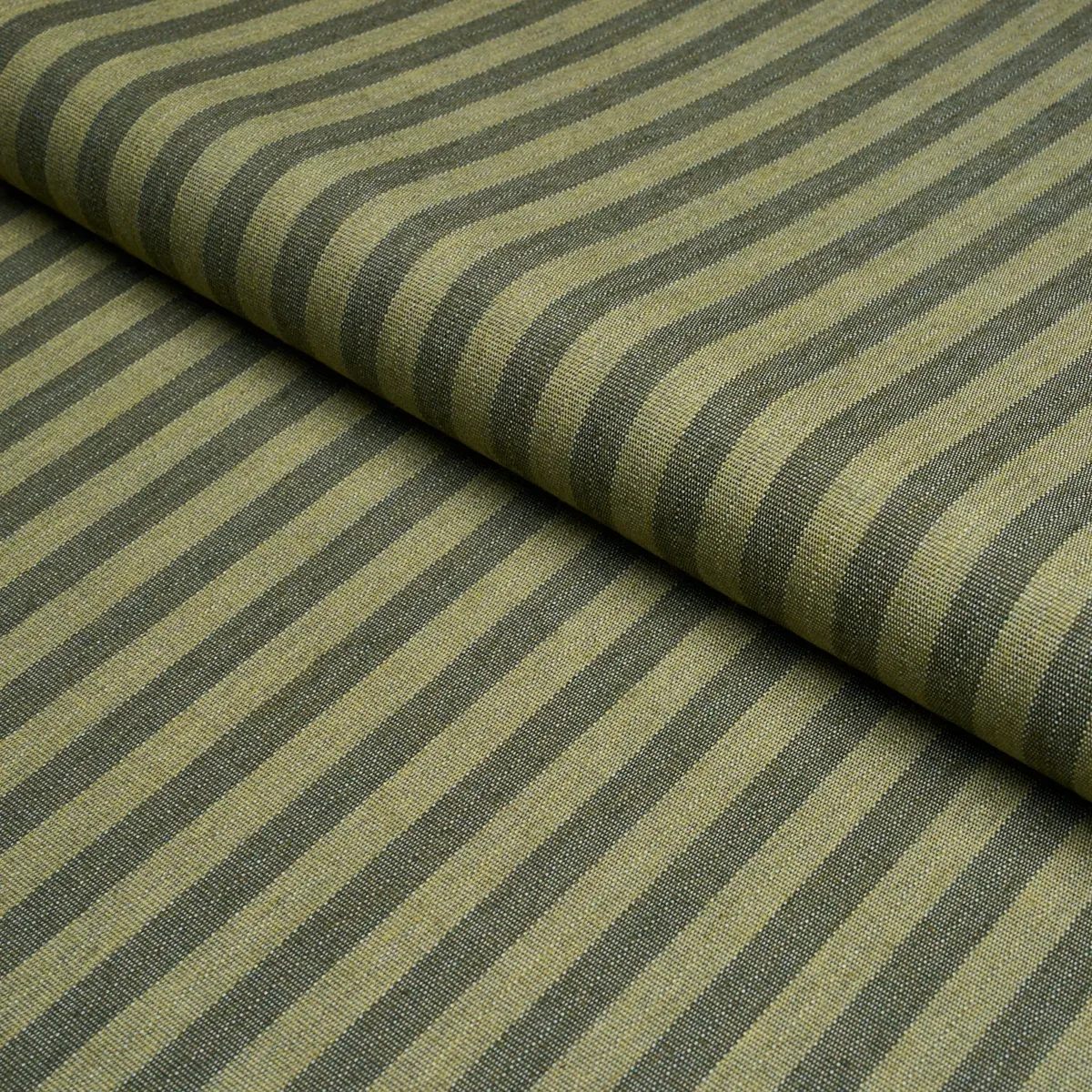 HANSON INDOOR/OUTDOOR STRIPE NARROW fabric GREEN color by Schumacher
