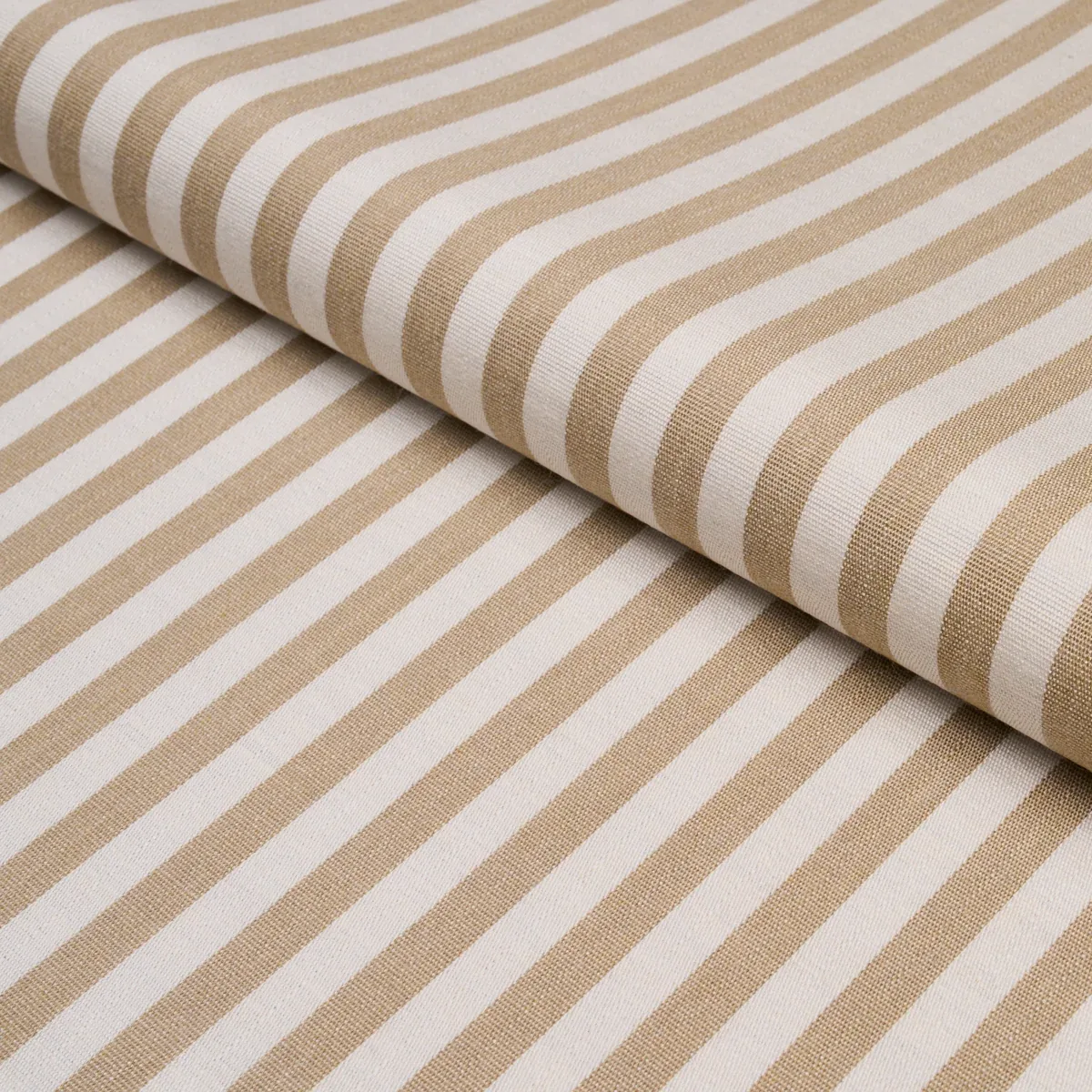 HANSON INDOOR/OUTDOOR STRIPE NARROW fabric SAND color by Schumacher