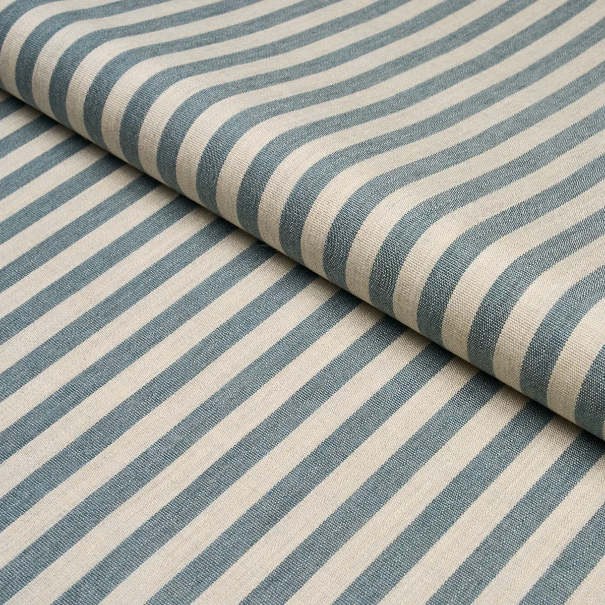 HANSON INDOOR/OUTDOOR STRIPE NARROW fabric TEAL color by Schumacher