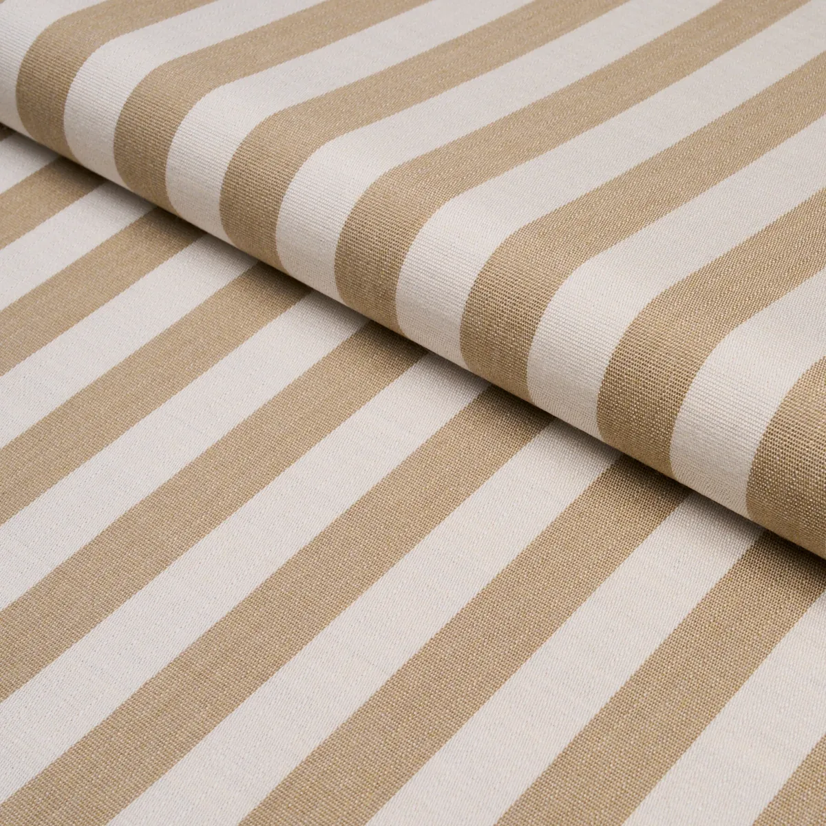 HANSON INDOOR/OUTDOOR STRIPE fabric SAND color by Schumacher