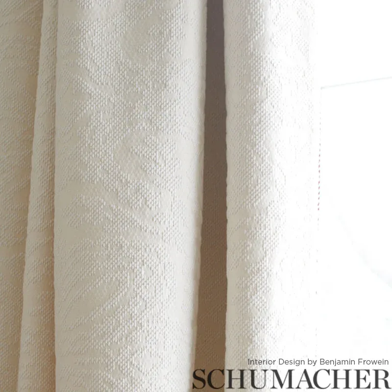 HARDWICK Fabric – IVORY | Schumacher | Wallpaper Twins HARDWICK fabric IVORY color by Schumacher