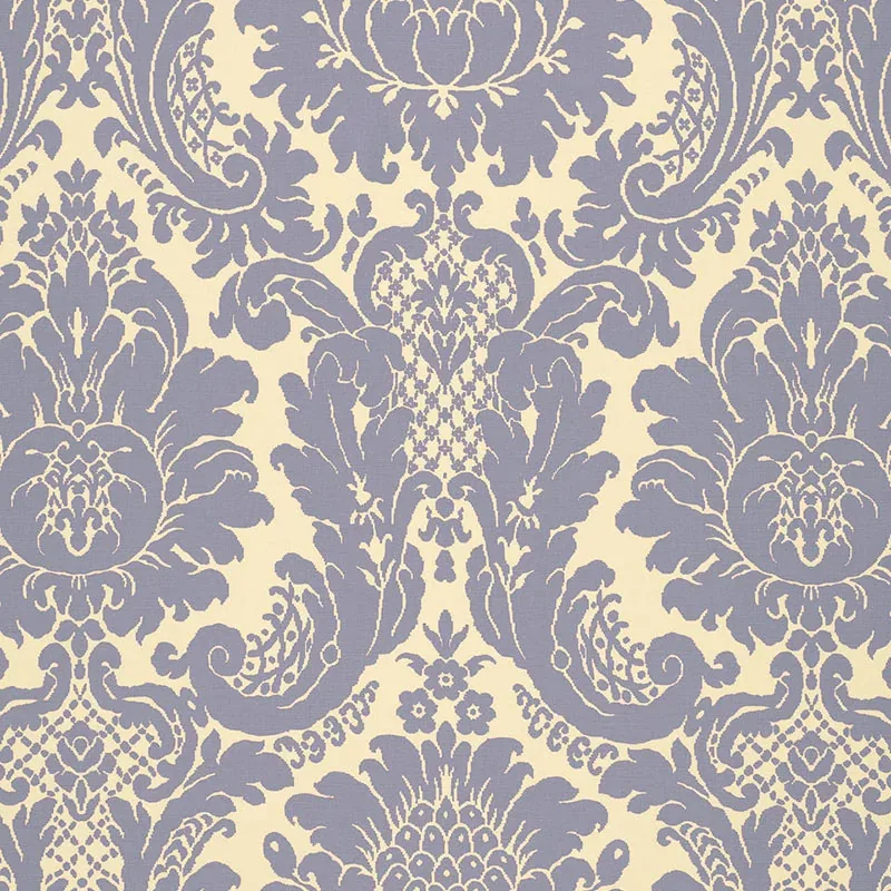 HARMON MANOR II fabric BLUE color by Schumacher