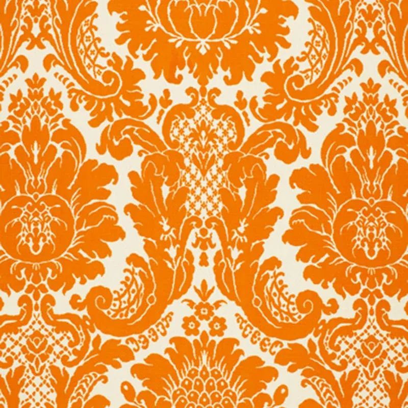HARMON MANOR II fabric TANGERINE color by Schumacher