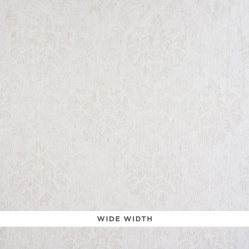 HARPER DAMASK SHEER fabric DOVE color by Schumacher