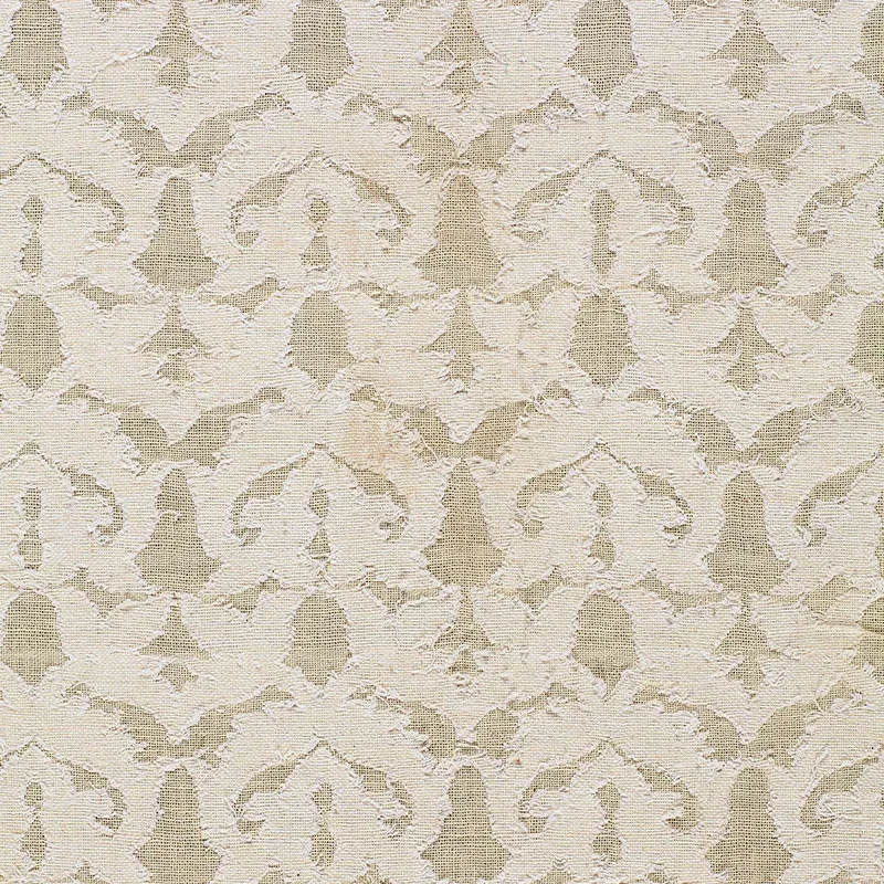 HEART VINE CUTWORK CASEMENT fabric NATURAL color by Schumacher