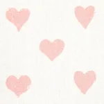 HEARTS fabric PINK color by Schumacher