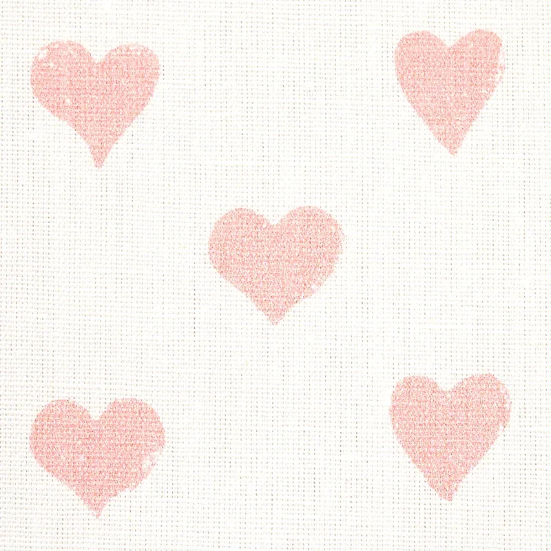 HEARTS fabric PINK color by Schumacher