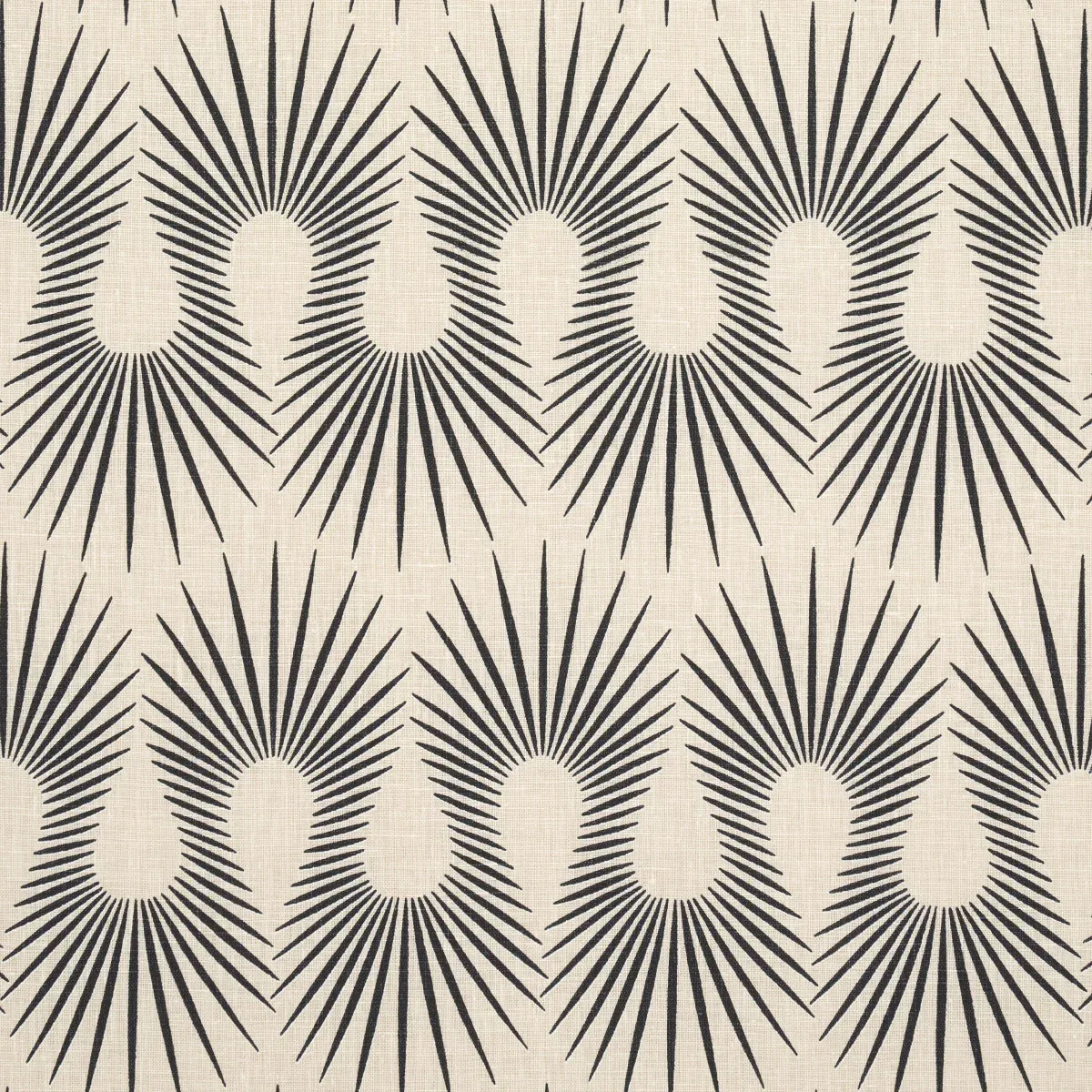 HEDGEHOG fabric PUTTY  BLACK color by Schumacher