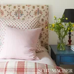 HEIDI PLAID fabric CRANBERRY color by Schumacher