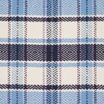 HEIDI PLAID fabric INDIGO color by Schumacher