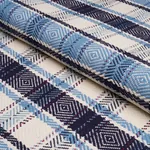 HEIDI PLAID fabric INDIGO color by Schumacher