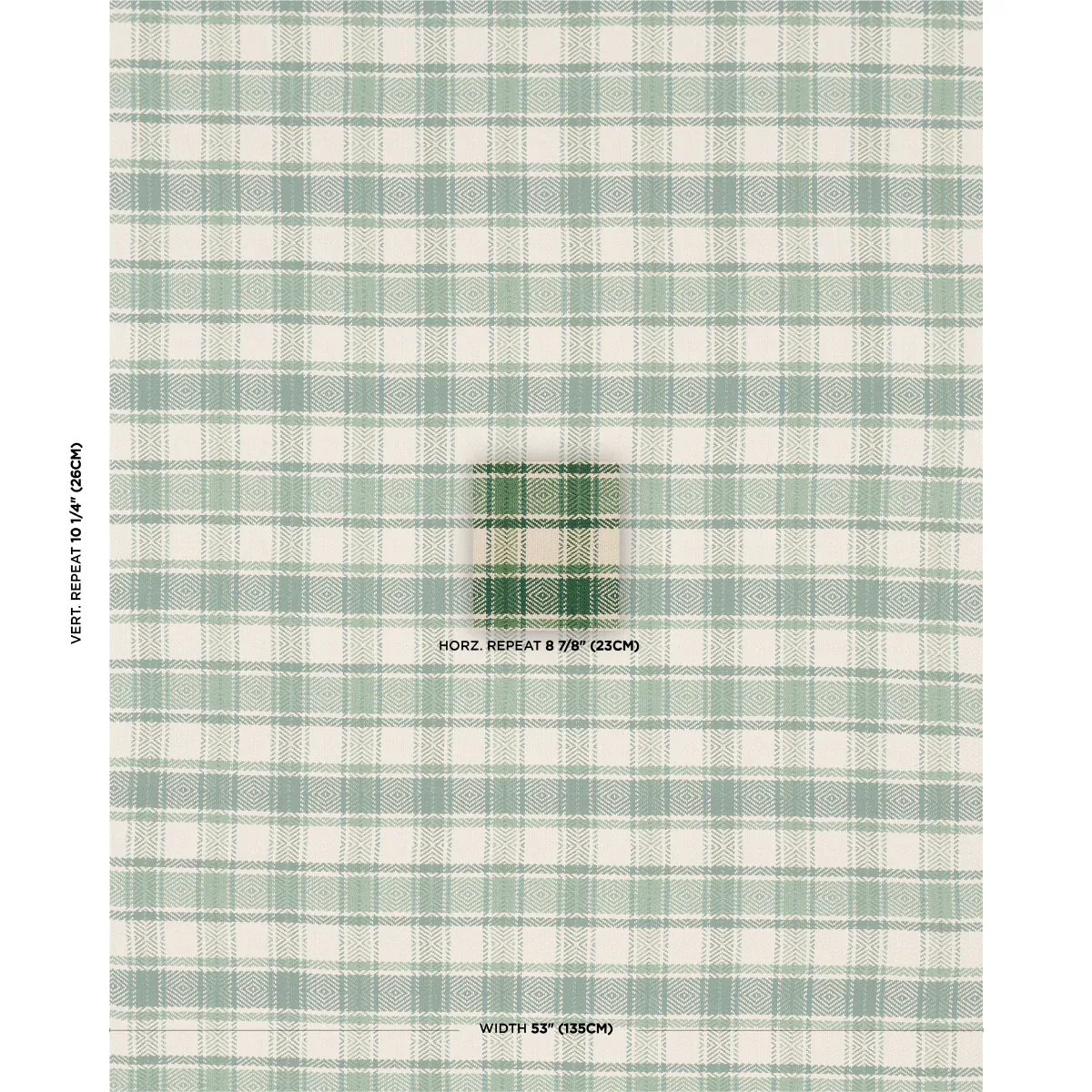 HEIDI PLAID Fabric – LEAF | Schumacher | Wallpaper Twins HEIDI PLAID fabric LEAF color by Schumacher