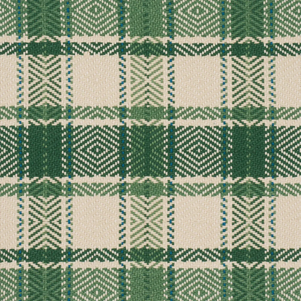 HEIDI PLAID Fabric – LEAF | Schumacher | Wallpaper Twins HEIDI PLAID fabric LEAF color by Schumacher
