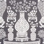 HELLENE Fabric – BLACK | Schumacher | Wallpaper Twins HELLENE fabric BLACK color by Schumacher