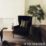 HEMLOCK STRIPE fabric JAVA color by Schumacher