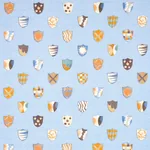 HERALDIC fabric OXFORD BLUE color by Schumacher