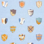 HERALDIC fabric OXFORD BLUE color by Schumacher