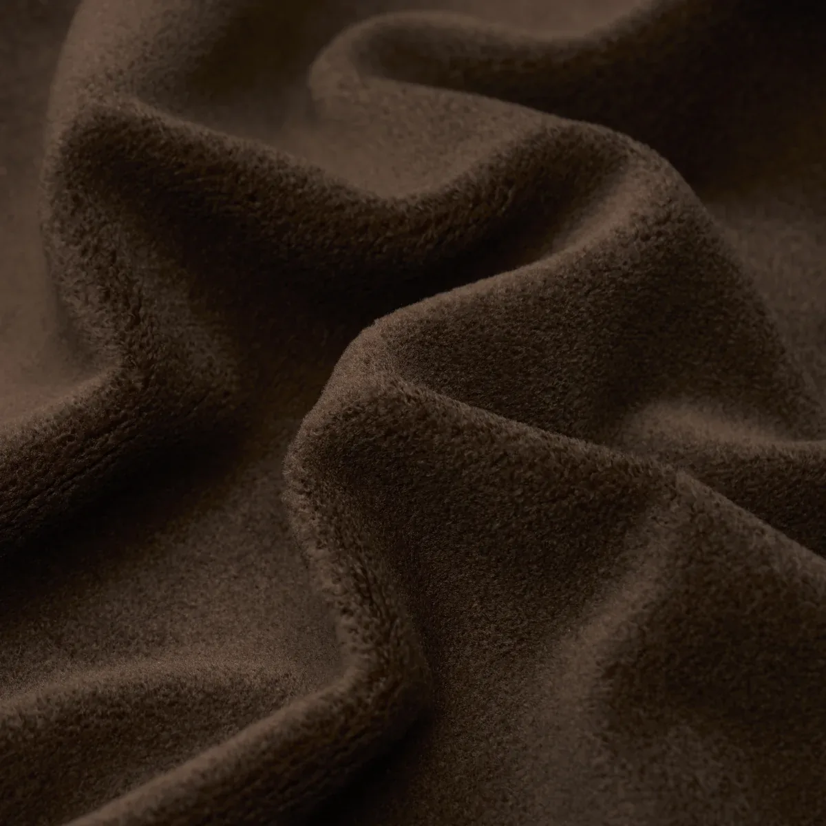 HERMINE VIRGIN WOOL fabric CHOCOLATE color by Schumacher