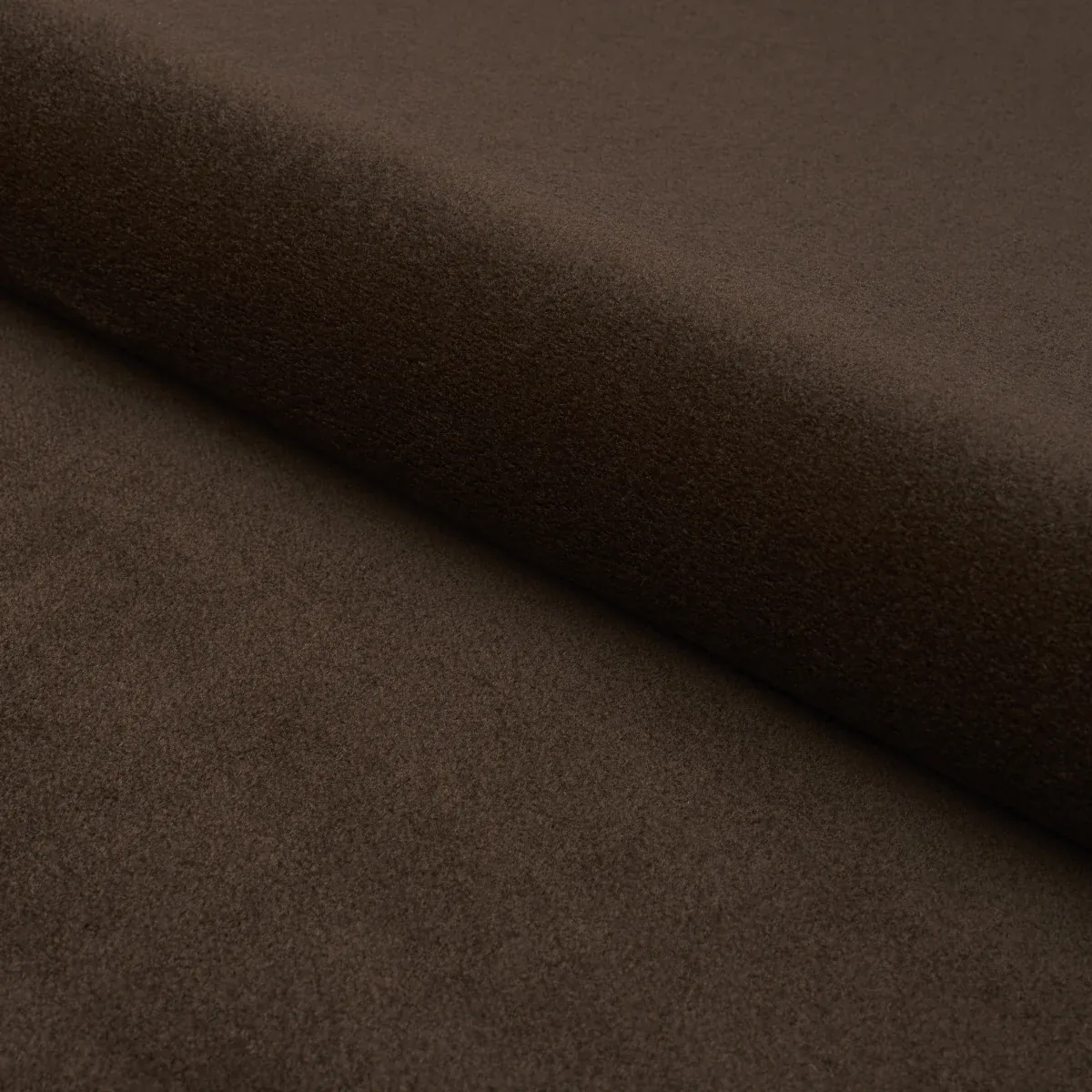 HERMINE VIRGIN WOOL fabric CHOCOLATE color by Schumacher