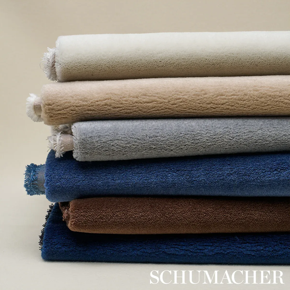 HERMINE VIRGIN WOOL Fabric – IVORY | Schumacher | Wallpaper HERMINE VIRGIN WOOL fabric IVORY color by Schumacher