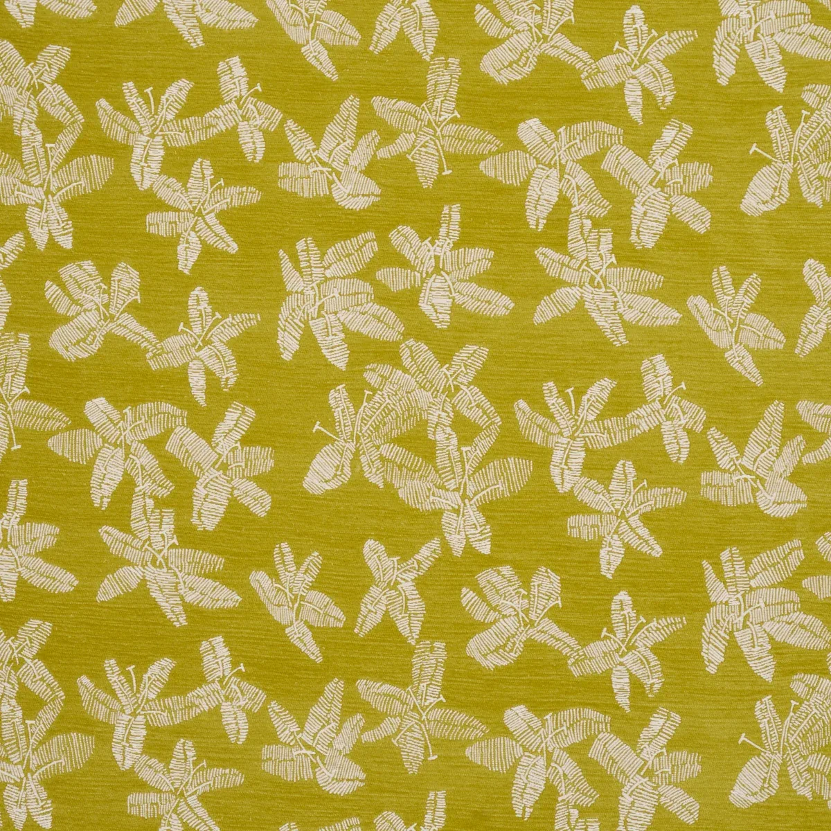 HIBISCUS fabric CITRON VERT color by Schumacher