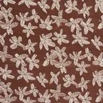 HIBISCUS fabric TEAK color by Schumacher