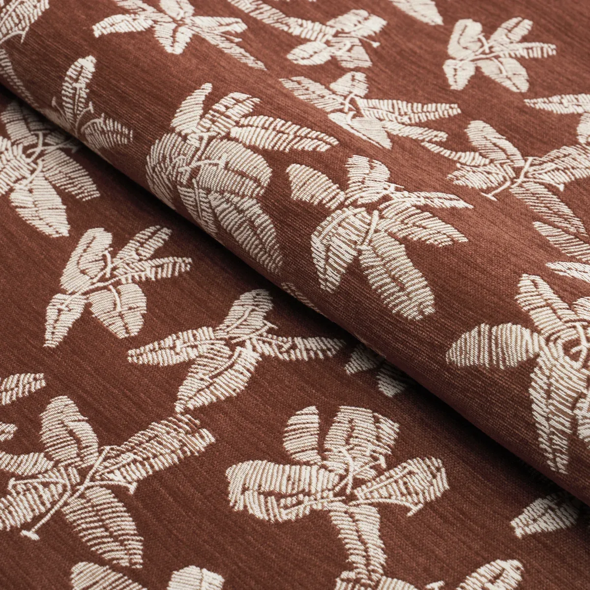 HIBISCUS fabric TEAK color by Schumacher