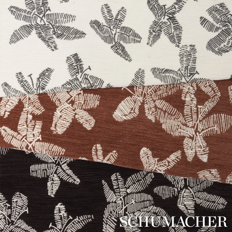 HIBISCUS fabric TEAK color by Schumacher