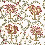 Highgrove Tree Crewel fabric MULBERRY color by Schumacher
