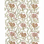 Highgrove Tree Crewel fabric MULBERRY color by Schumacher