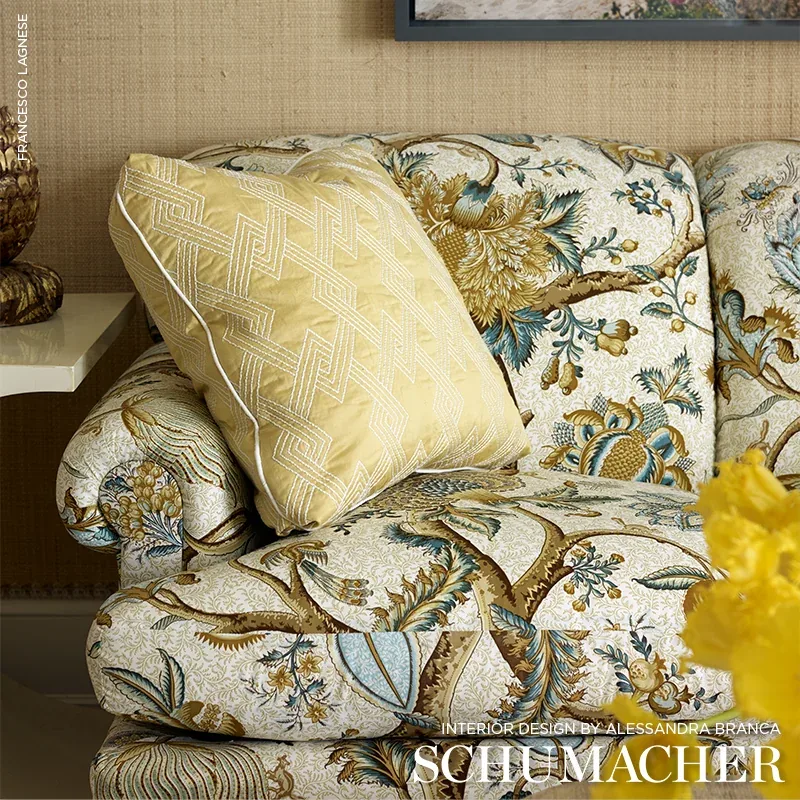 HIX Fabric – YELLOW | Schumacher | Wallpaper Twins HIX fabric YELLOW color by Schumacher